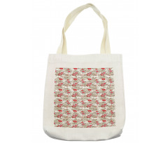 Vintage Floral Leaves Ornate Tote Bag