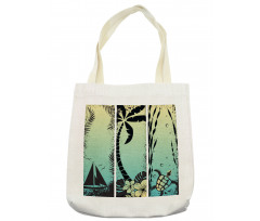 Grunge Tropical Land Tote Bag