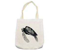 Floating Tortoise Design Tote Bag