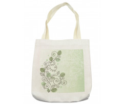 Swirling Vines Leaves Tote Bag