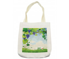 Rural Countryside Grapes Tote Bag