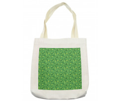 Floral Swirling Lines Tote Bag