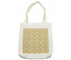 Hand Drawn Flower Doodle Tote Bag