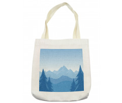 Snow Mountains Trees Tote Bag