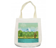 Mountains Lake Trees Tote Bag