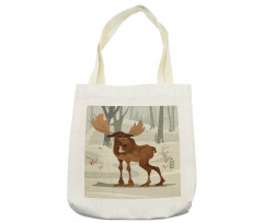 Funny Elk Mascot Tote Bag