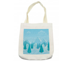 Christmas Pines Alps Tote Bag