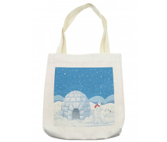 Mom Child Igloo Tote Bag