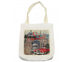 Vintage Collage Car Tote Bag