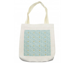 Clouds and Sun Print Tote Bag