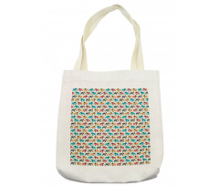 Retro Colorful Safari Tote Bag