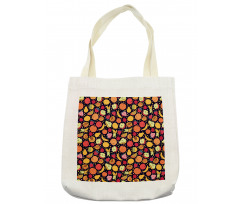 Colorful Fruits and Dots Tote Bag