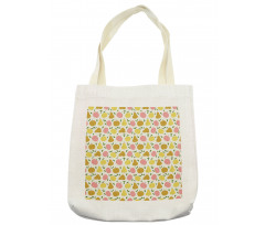 Pastel Graphic Apple Pear Tote Bag