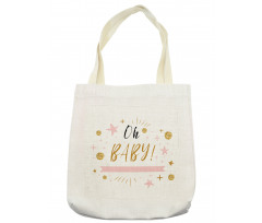 Calligraphy Stars Dots Tote Bag