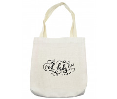 Calligraphy Curlicues Tote Bag