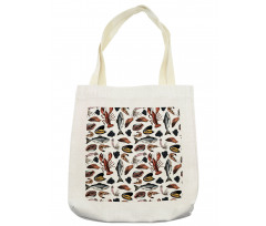 Vintage Seafood Concept Tote Bag