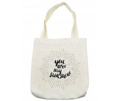 Monochrome Love Slogan Tote Bag