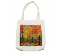 North Woods with Leaves Tote Bag
