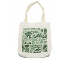 Outdoors Adventure Theme Tote Bag