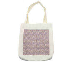 Doodle Vintage Flowers Tote Bag