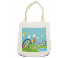 Cartoon Village Tote Bag