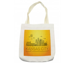 Minimal Linear City Tote Bag