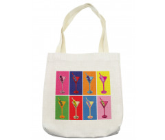 Colorful Martini Glass Tote Bag