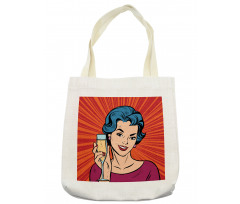 Girl Toasting Champagne Tote Bag