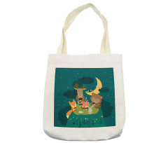 Forest Bonfire at Night Tote Bag