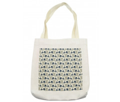 Monochrome Bikes Tote Bag