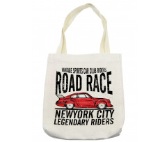 Vintage Sports Race Theme Tote Bag