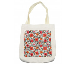 Watercolor Petals Spirals Tote Bag