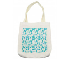 Funny Puppies in Aquatic Tone Tote Bag