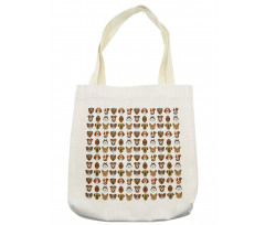 Comical Dog Caricature Design Tote Bag