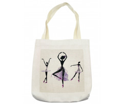Ballerina Dancer Silhouettes Tote Bag