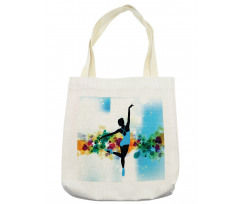 Dancer on Abstract Backdrop Tote Bag