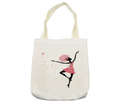 Floral Woman Dancing Tote Bag