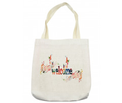 Music Notes and Butterflies Tote Bag