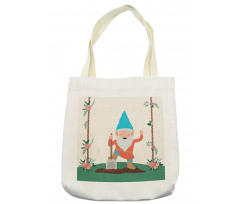 Funny Character in the Garden Tote Bag