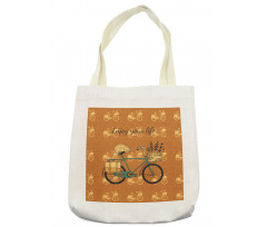 Bicycle with Flower Crates Tote Bag