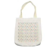 Bunnies Doing Yoga Poses Tote Bag