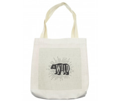 Woodland Bear Be Wild Phrase Tote Bag