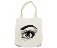 Female Eye Makeup Tote Bag