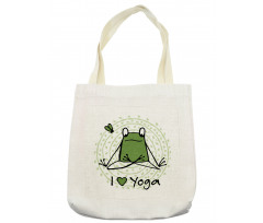 I Love Yoga Words Tote Bag