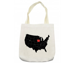 North America Map Design Tote Bag