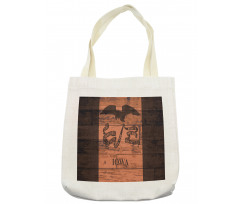 Iowa Flag on Wood Planks Tote Bag