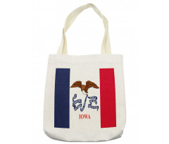 Flag Eagle and Words Tote Bag