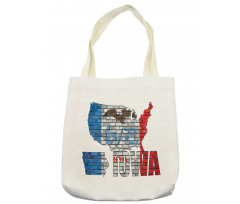 Iowa Map on a Brick Wall Tote Bag