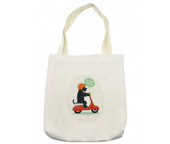 Scooter Ridding Puppies Tote Bag