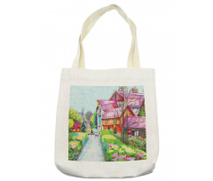 Rural Old Village Houses Tote Bag